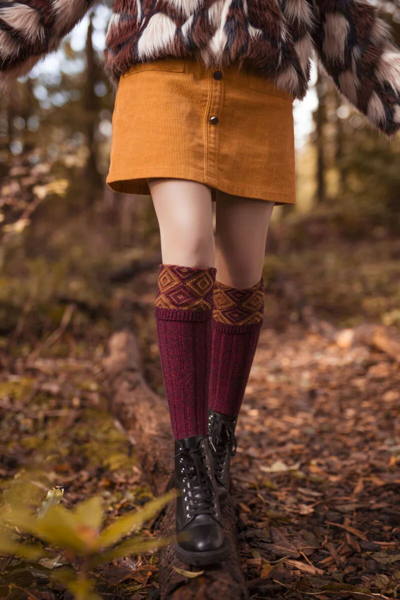 HJ Hall Duncliffe Shooting Sock | Textured Diamond Top - Image 7