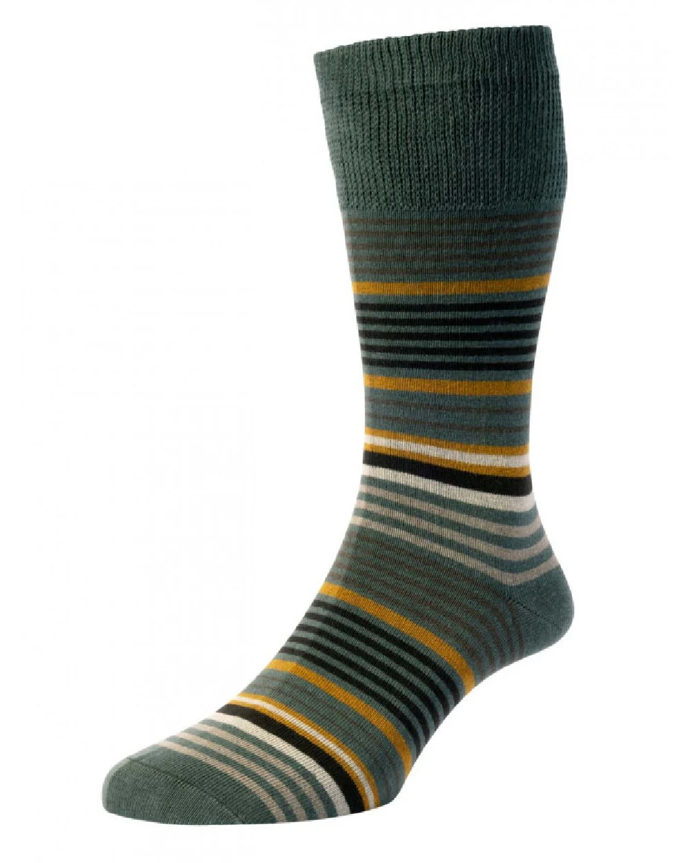 HJ Hall Graduated Stripe Comfort Top Socks - Image 4