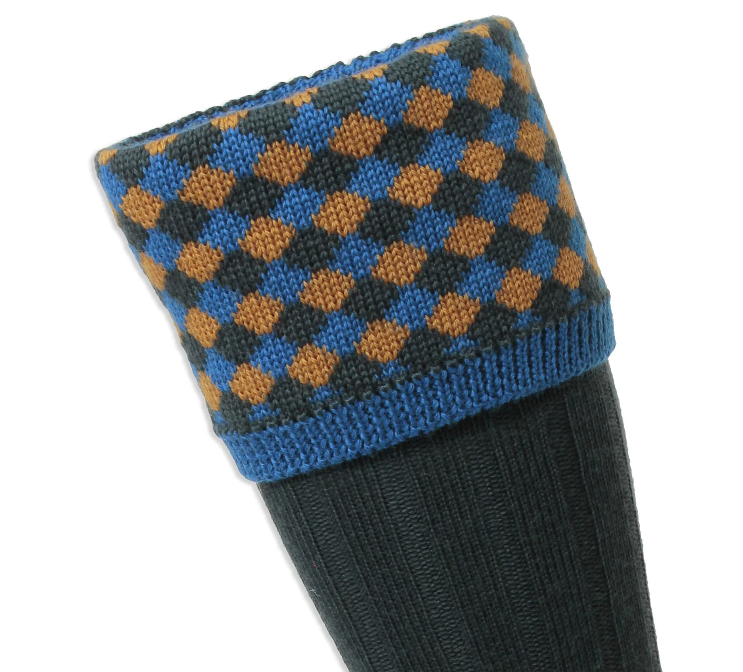 HJ Hall Hadleigh Merino Shooting Sock | Harlequin Top - Image 8