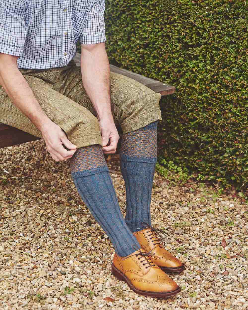 HJ Hall Hatfield Shooting Sock Textured Top - Image 4