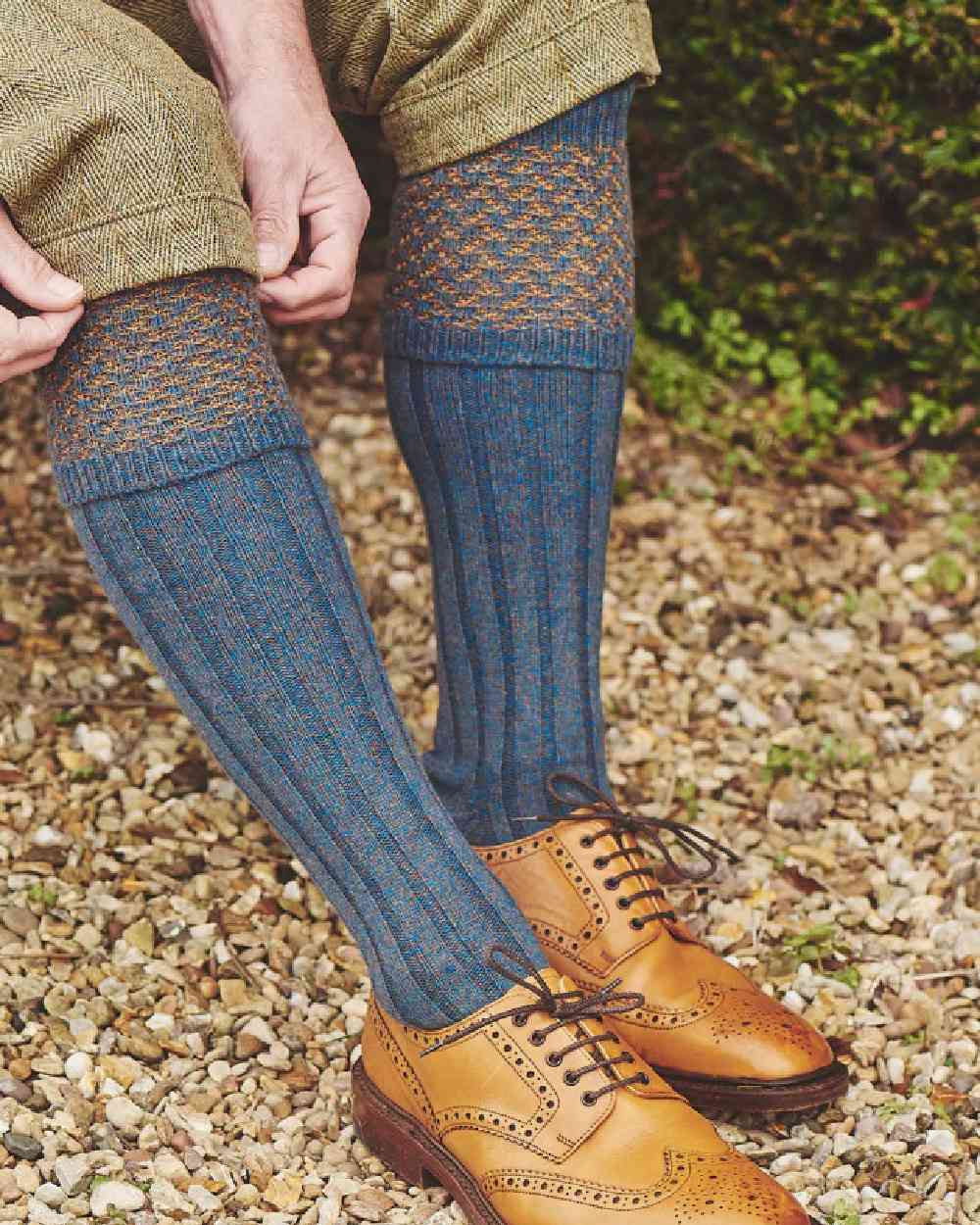 HJ Hall Hatfield Shooting Sock Textured Top - Image 5