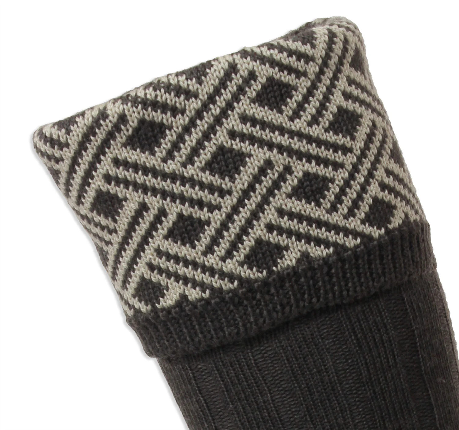 HJ Hall Langton Merino Wool Shooting Sock | Lattice Top - Image 4