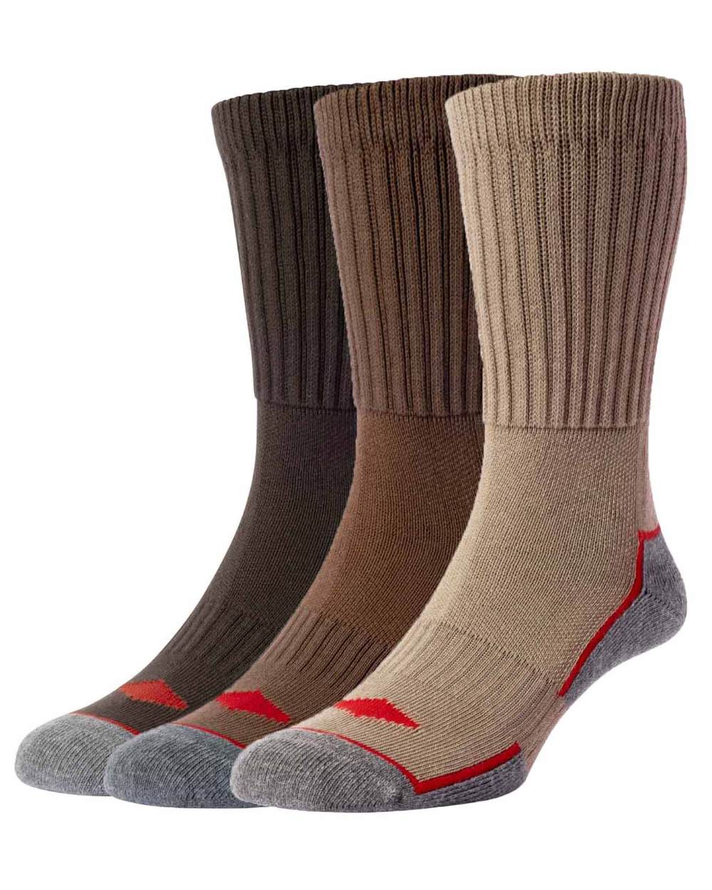 HJ Hall Long Cotton Comfort Top Work Sock Triple Pack - Image 3