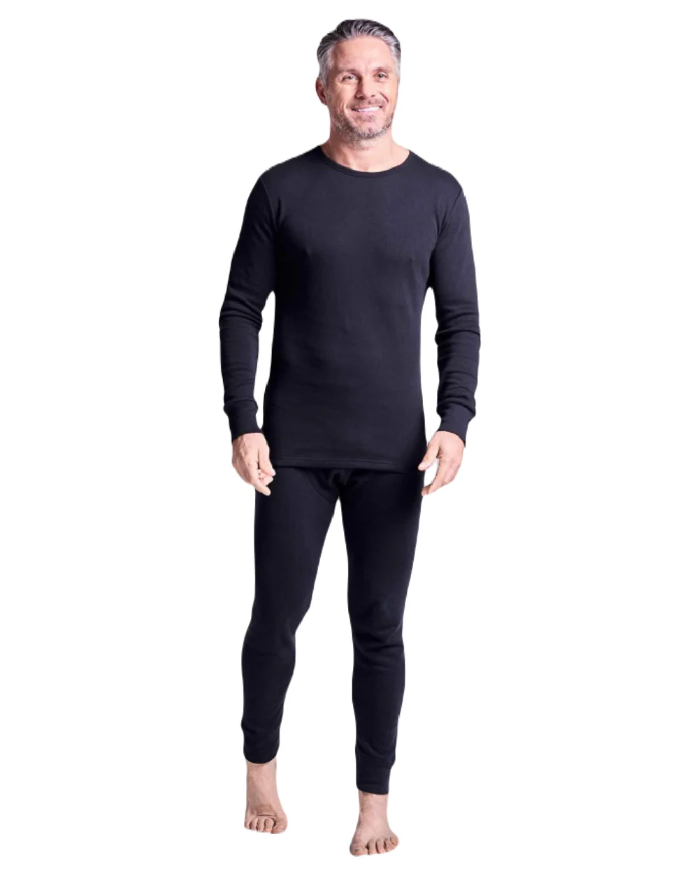 HJ Hall Mens Cotton Rich Thermal Long Sleeve Top - Image 2