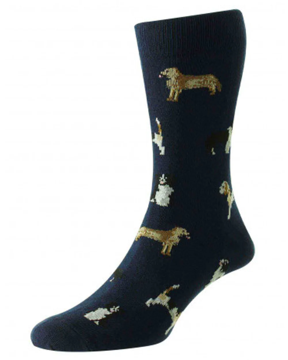 HJ Hall Mens Country Dogs Motif Cotton Rich Socks - Image 3