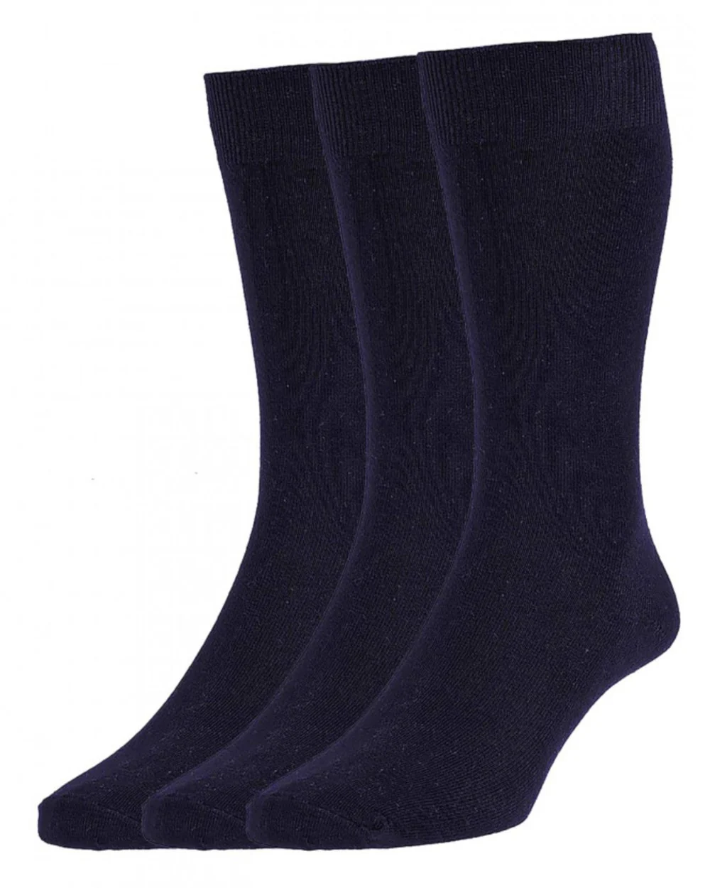 HJ Hall Mens Executive Plain Knit Socks Triple Pack - Image 3