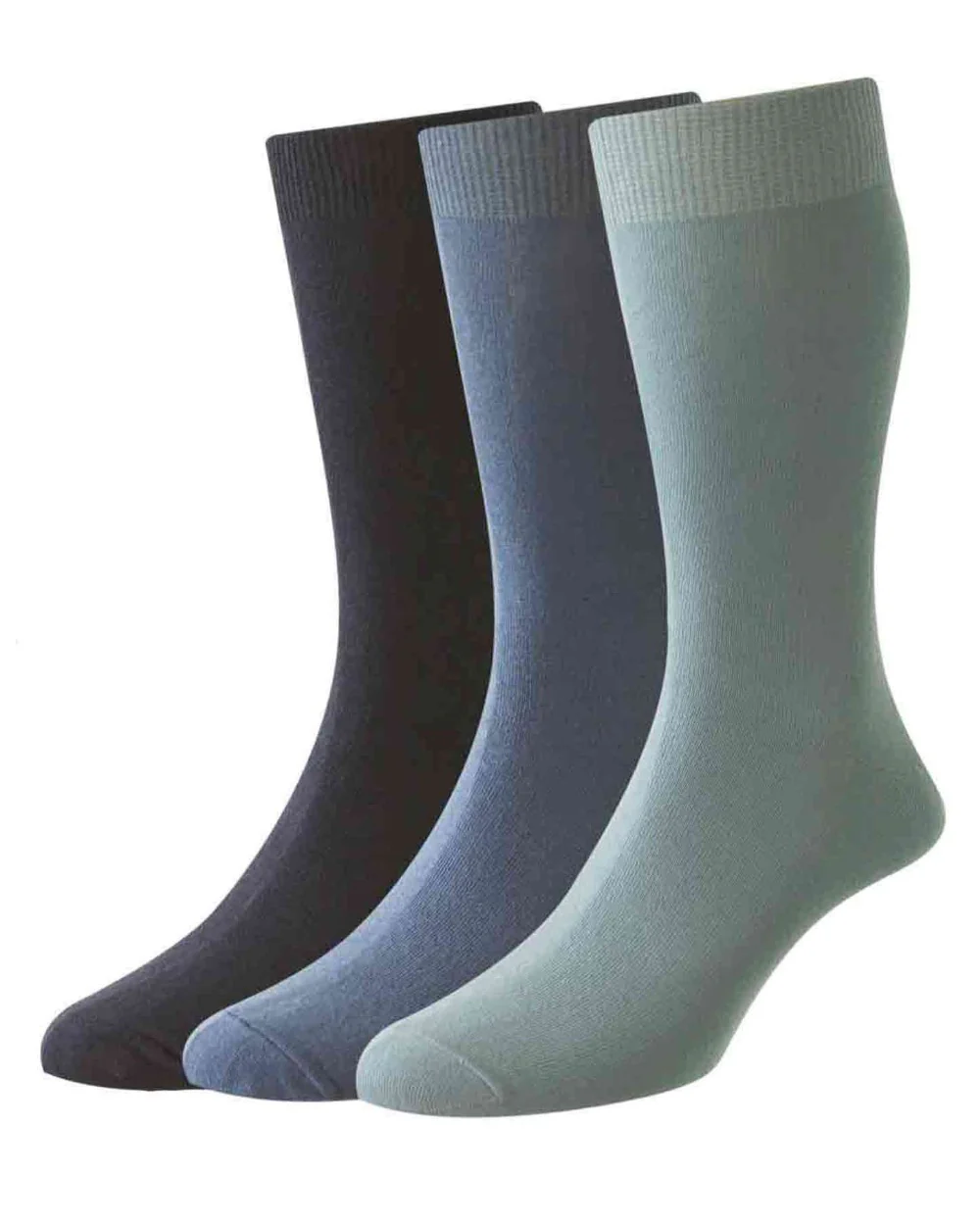 HJ Hall Mens Executive Plain Knit Socks Triple Pack - Image 4