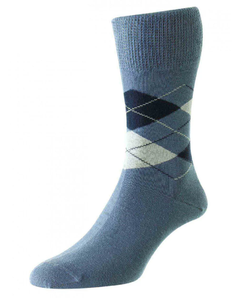 HJ Hall Mens Organic Cotton Comfort Top Socks - Image 2