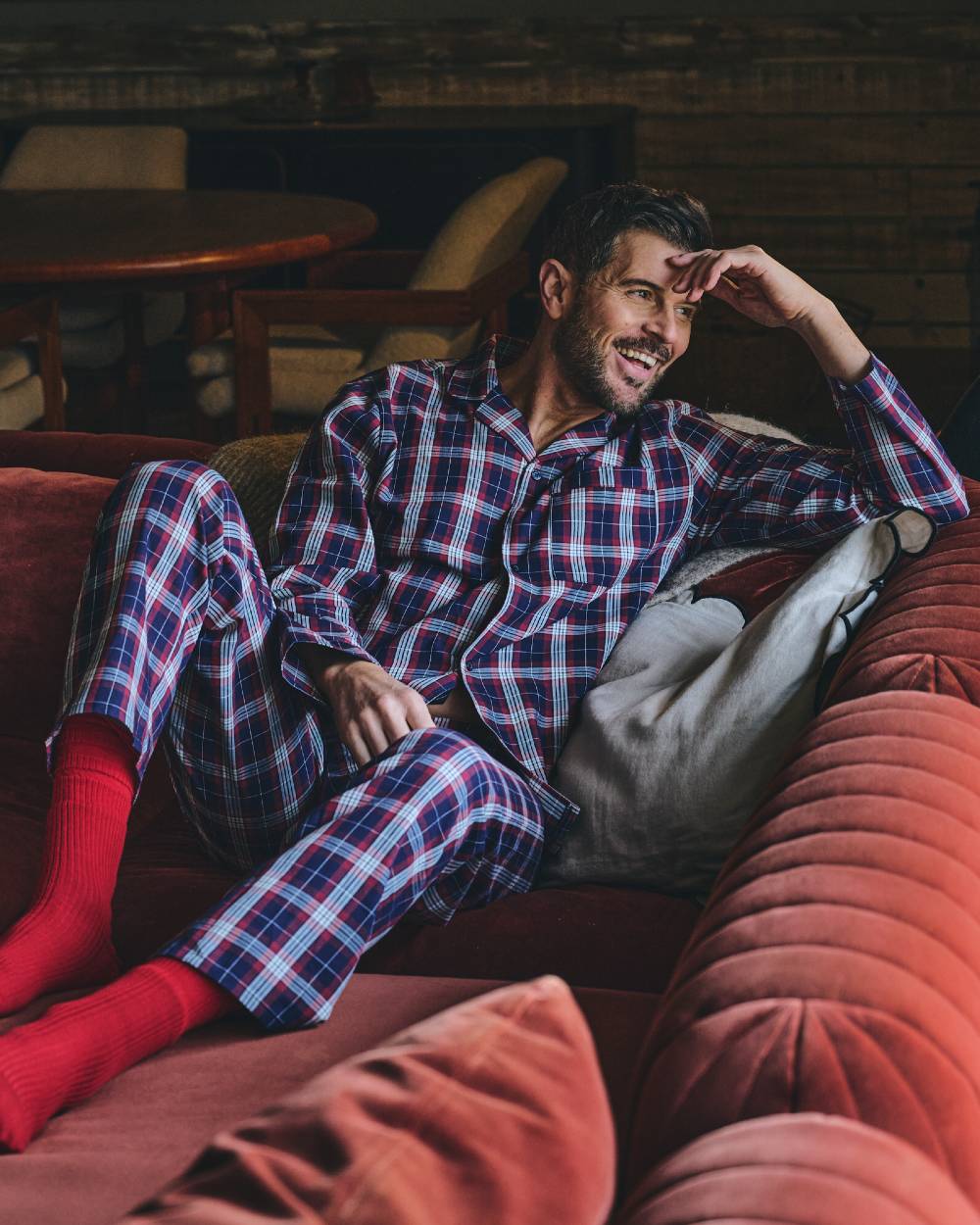 HJ Hall Mens Pure Cotton Brushed Pyjamas - Image 4