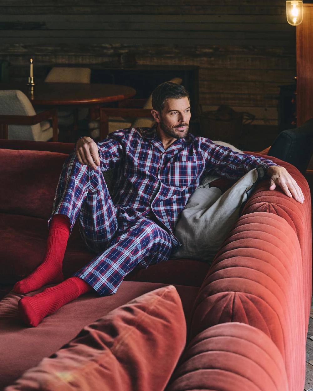 HJ Hall Mens Pure Cotton Brushed Pyjamas - Image 5