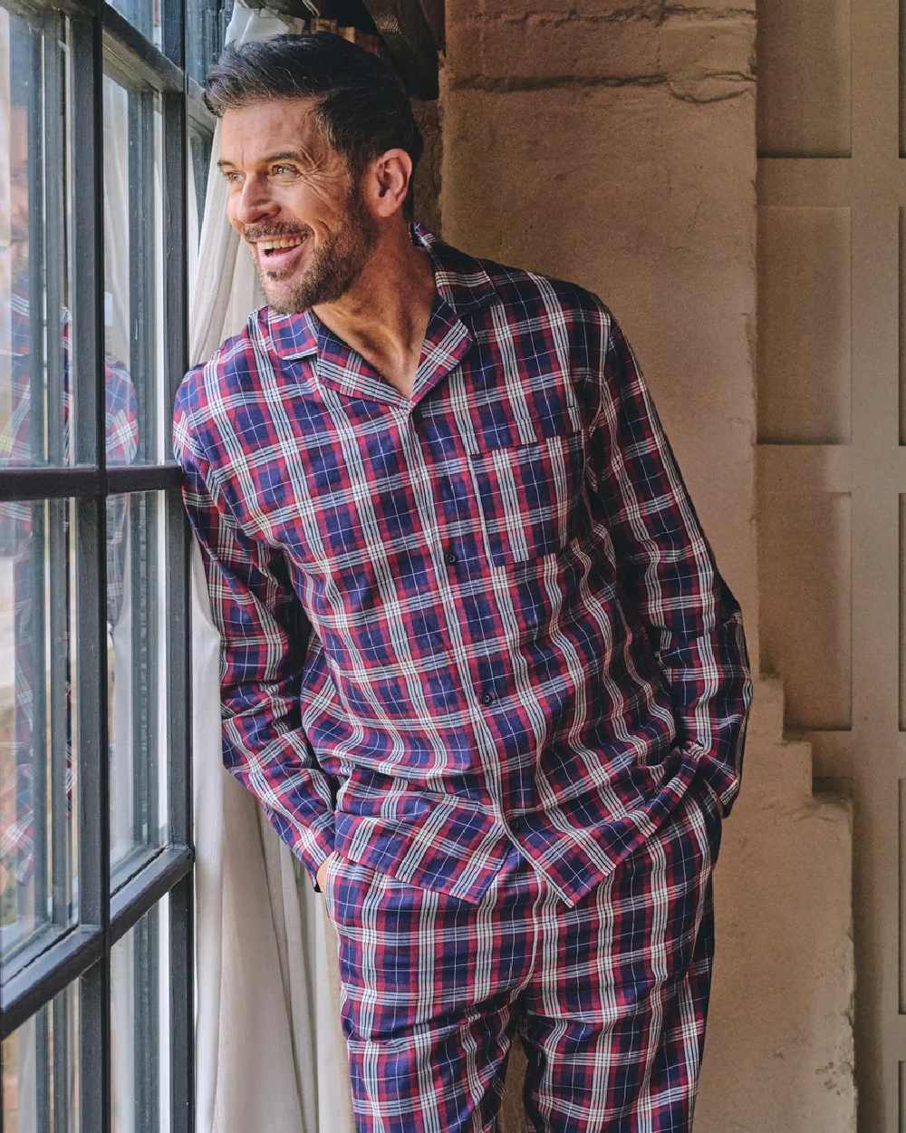 HJ Hall Mens Pure Cotton Brushed Pyjamas - Image 6