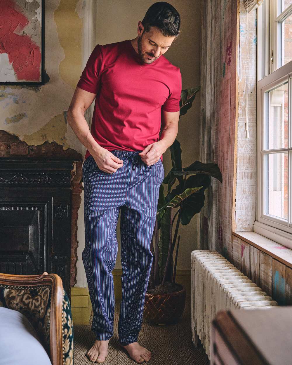HJ Hall Mens T-Shirt And Long Pyjamas Set - Image 7