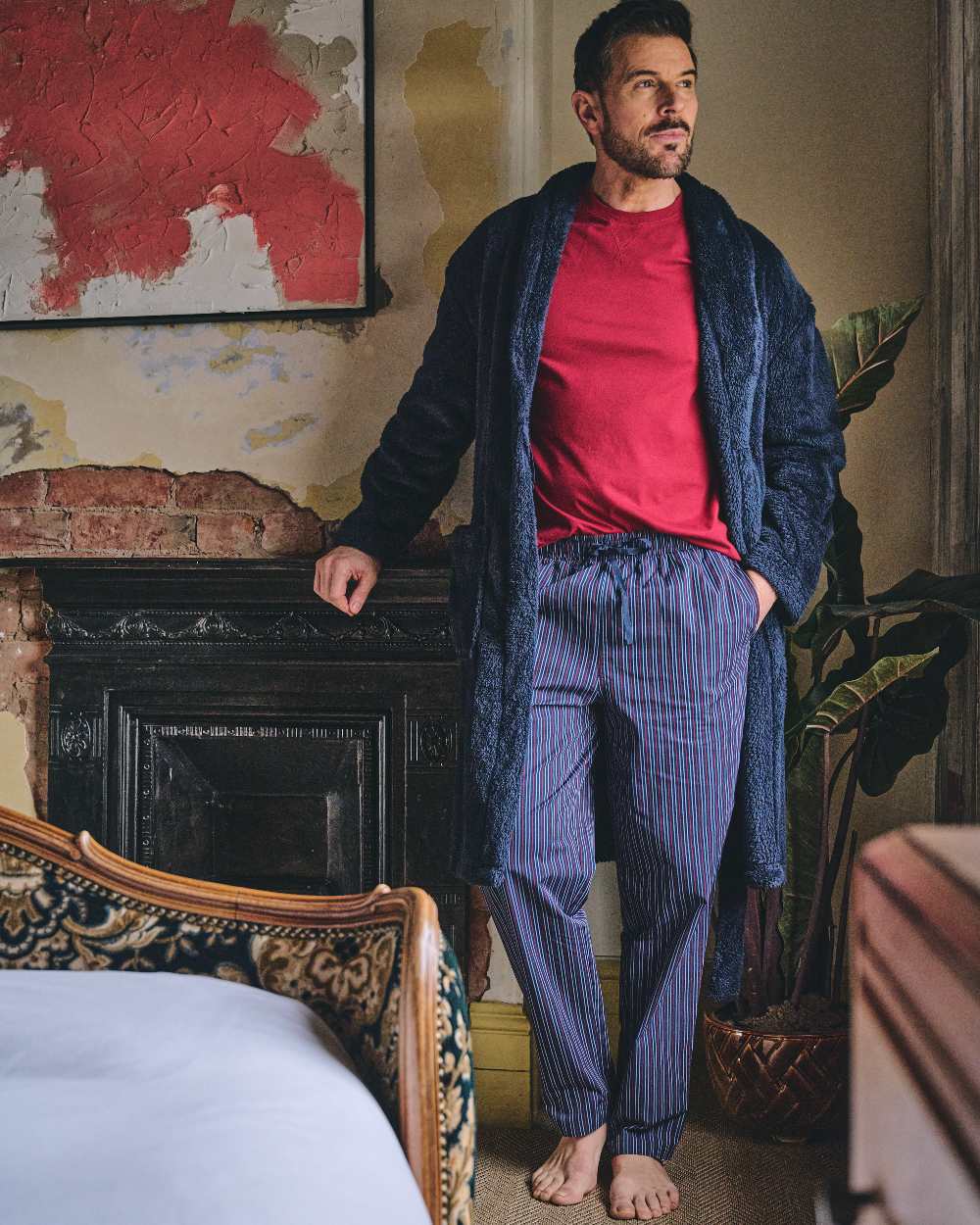 HJ Hall Mens T-Shirt And Long Pyjamas Set - Image 8