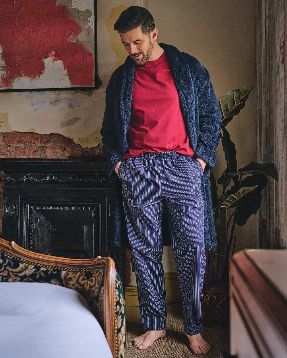 HJ Hall Mens T-Shirt And Long Pyjamas Set - Image 9
