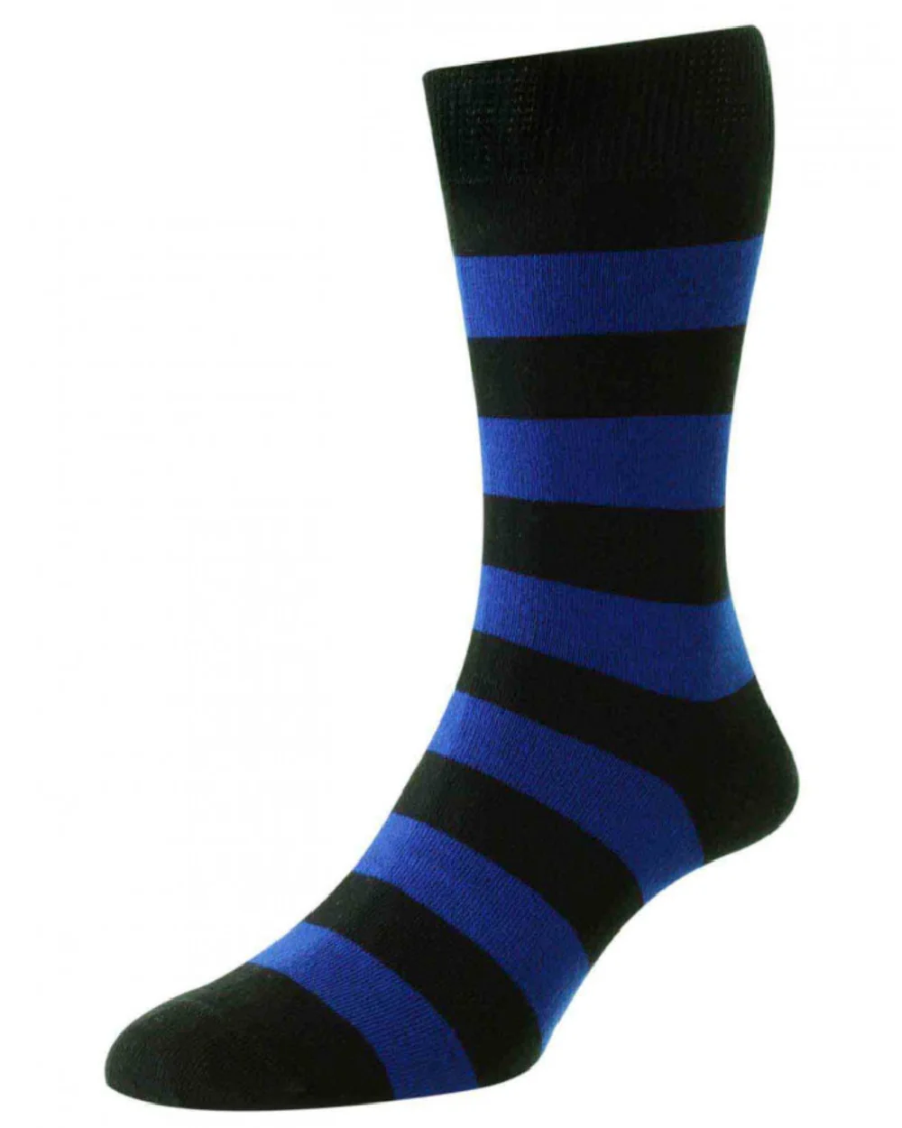 HJ Hall Rugby Stripe Organic Cotton Comfort Top Socks - Image 4