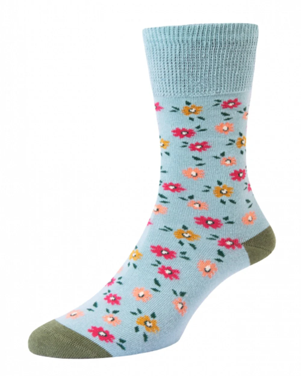 HJ Hall Womens Ditsy Floral Cotton Socks - Image 4