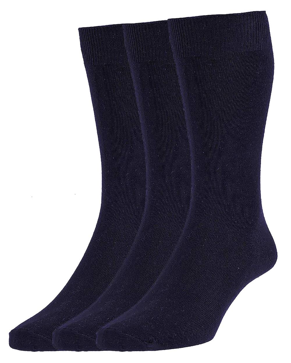 HJ Hall Womens Executive Plain Knit Socks 3 Pair Pack - Image 2