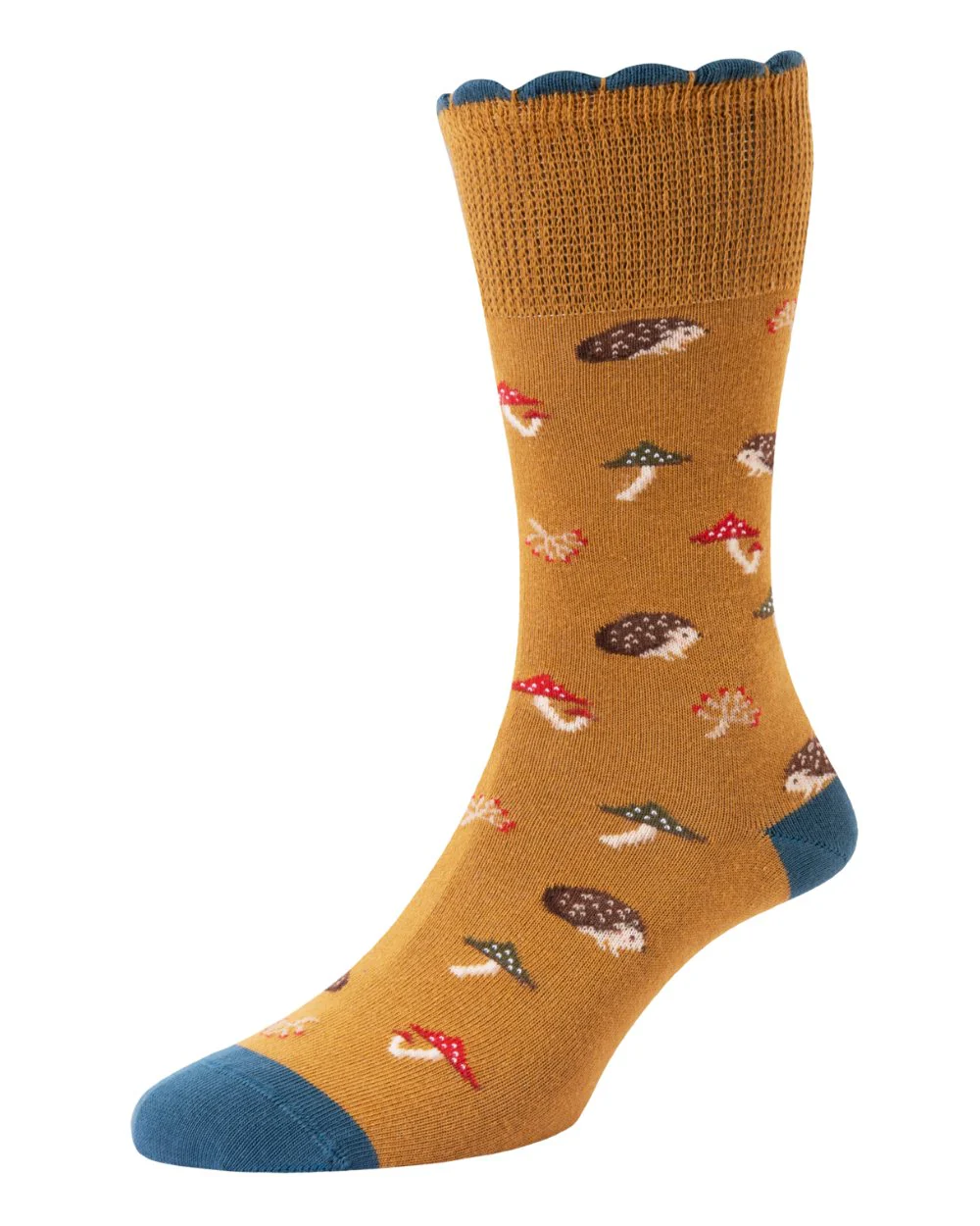 HJ Hall Womens Woodland Motif Comfort Top Socks - Image 3