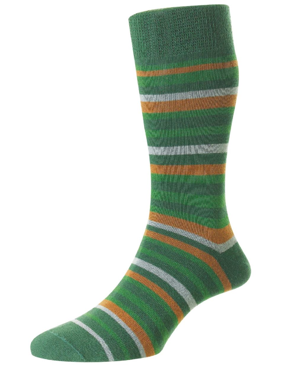 HJ Hall Multi Stripe Comfort Top Socks - Image 3