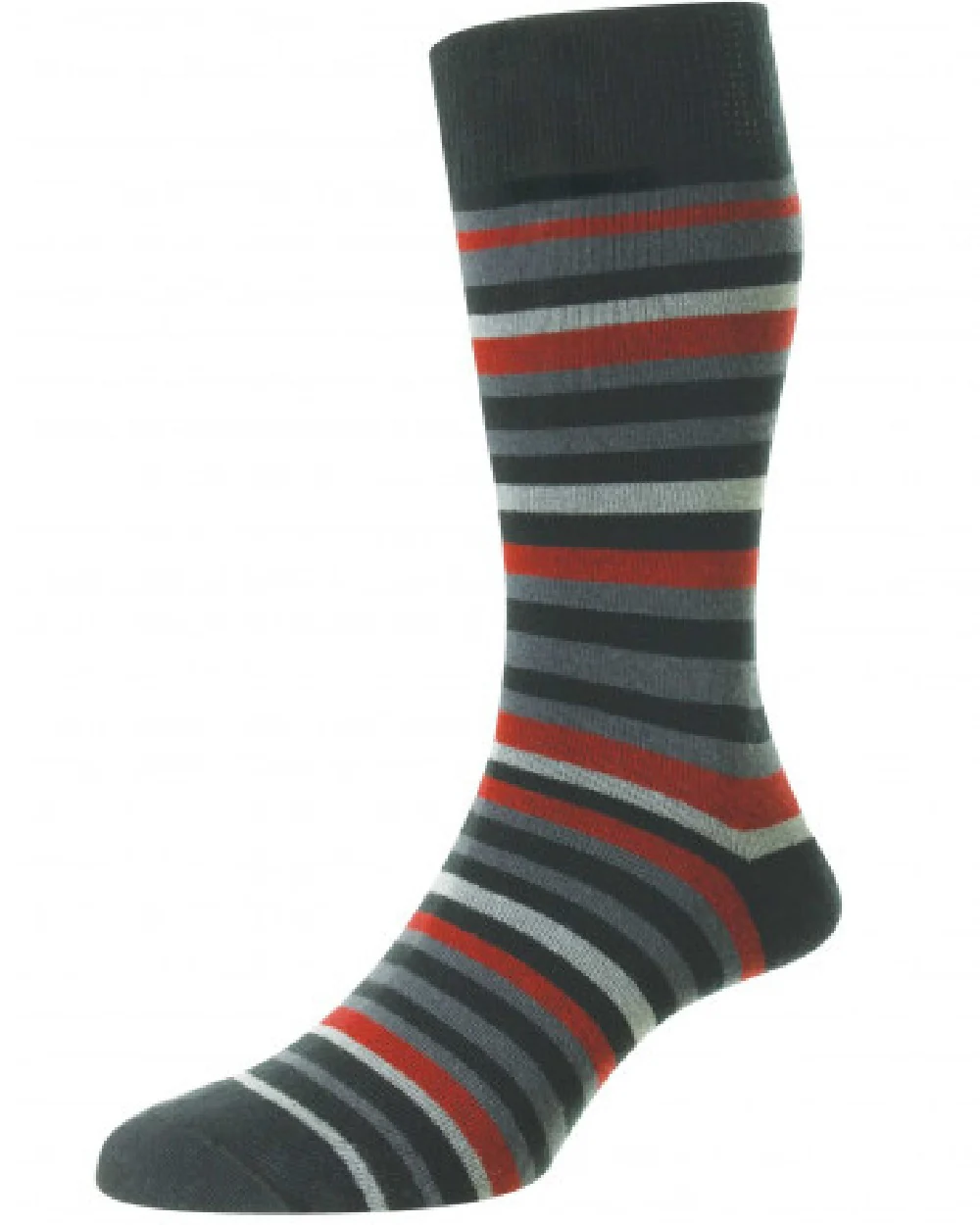 HJ Hall Multi Stripe Comfort Top Socks - Image 5