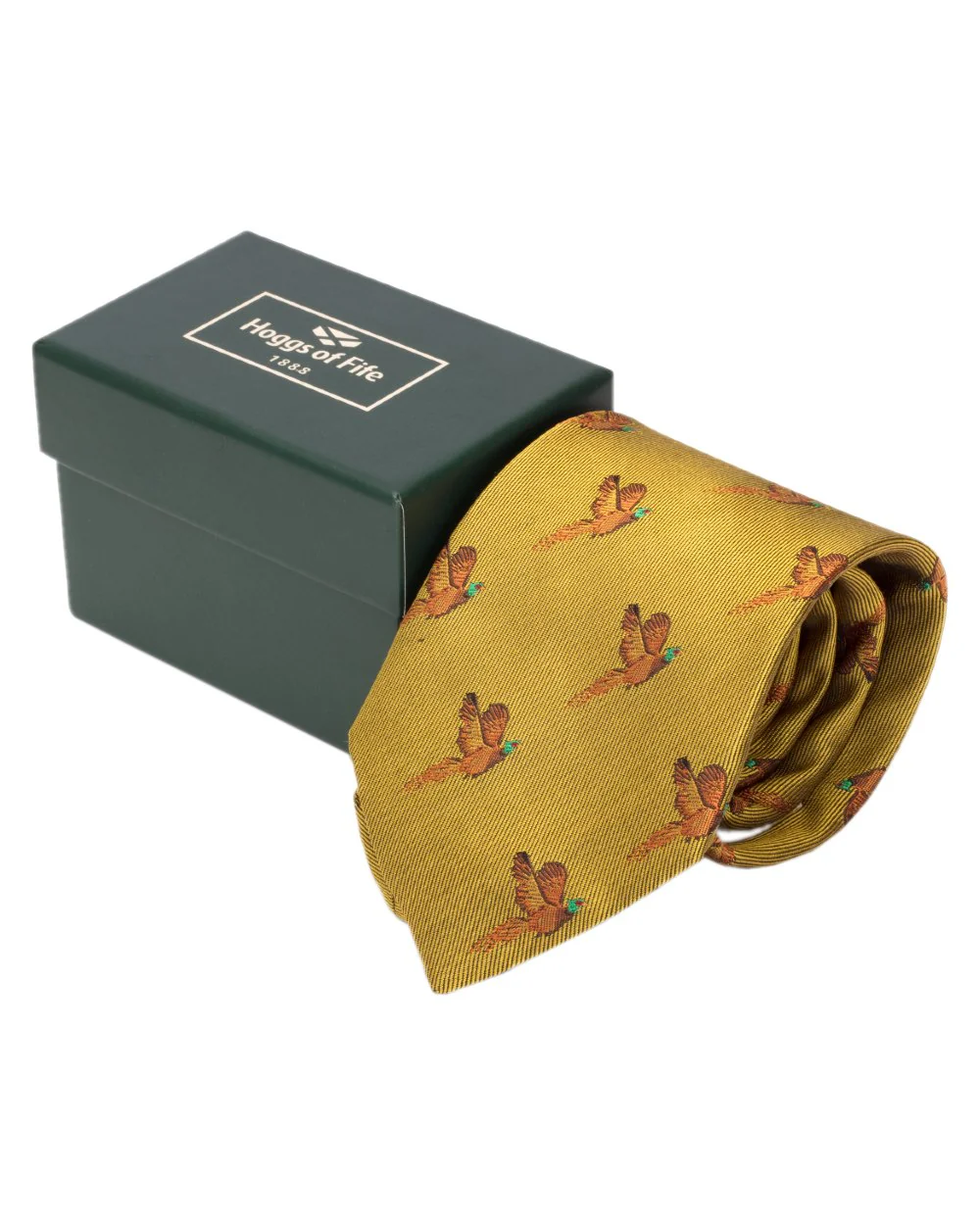 Hoggs of Fife Silk Woven Tie Pheasants Boxed - Image 4