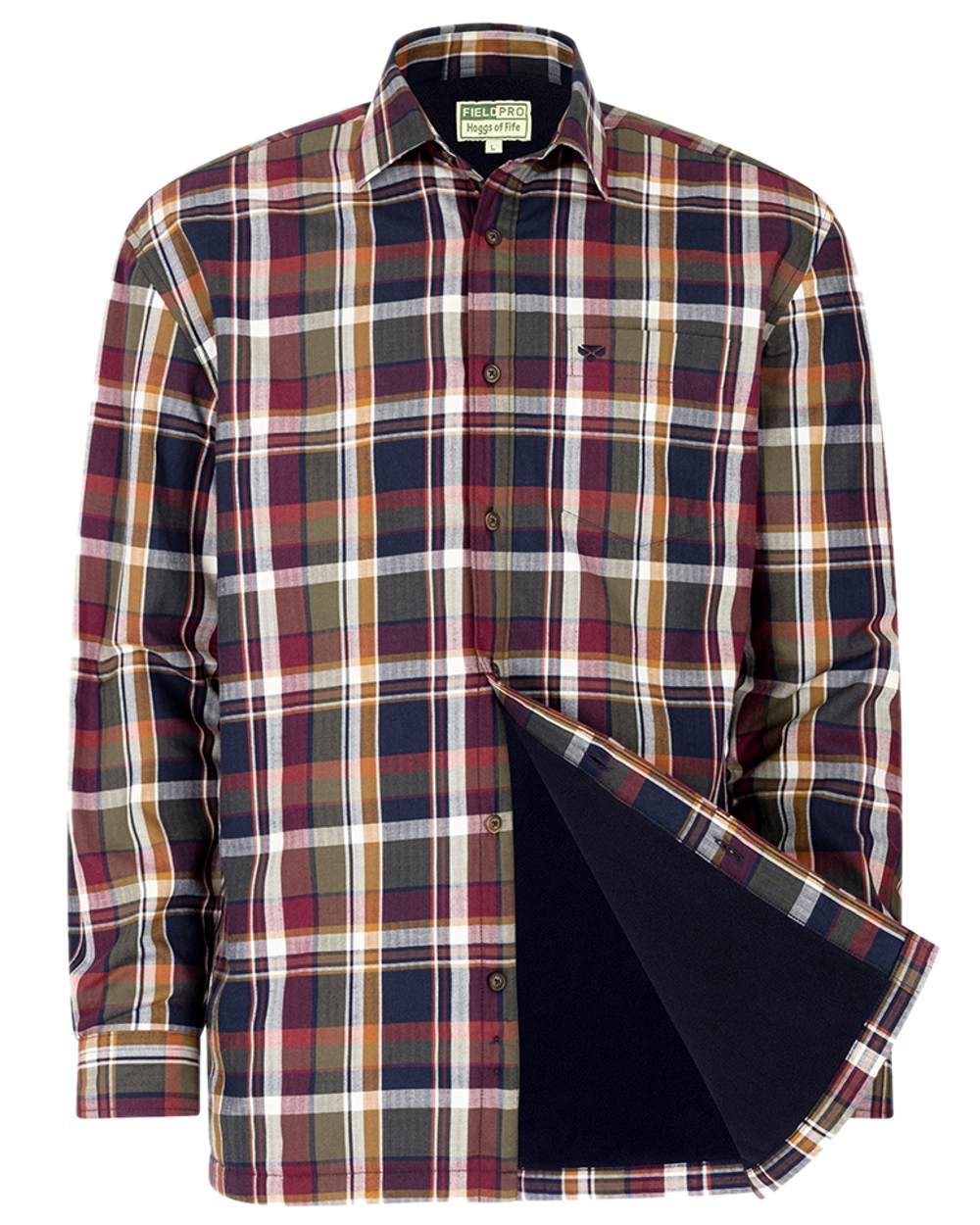 Hoggs of Fife Arran Micro Fleece Lined 100% Cotton Shirt - Image 10