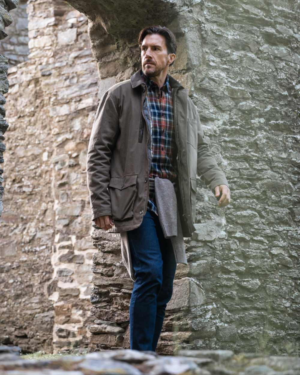 Hoggs of Fife Balerno Waxed Canvas Barn Coat - Image 2