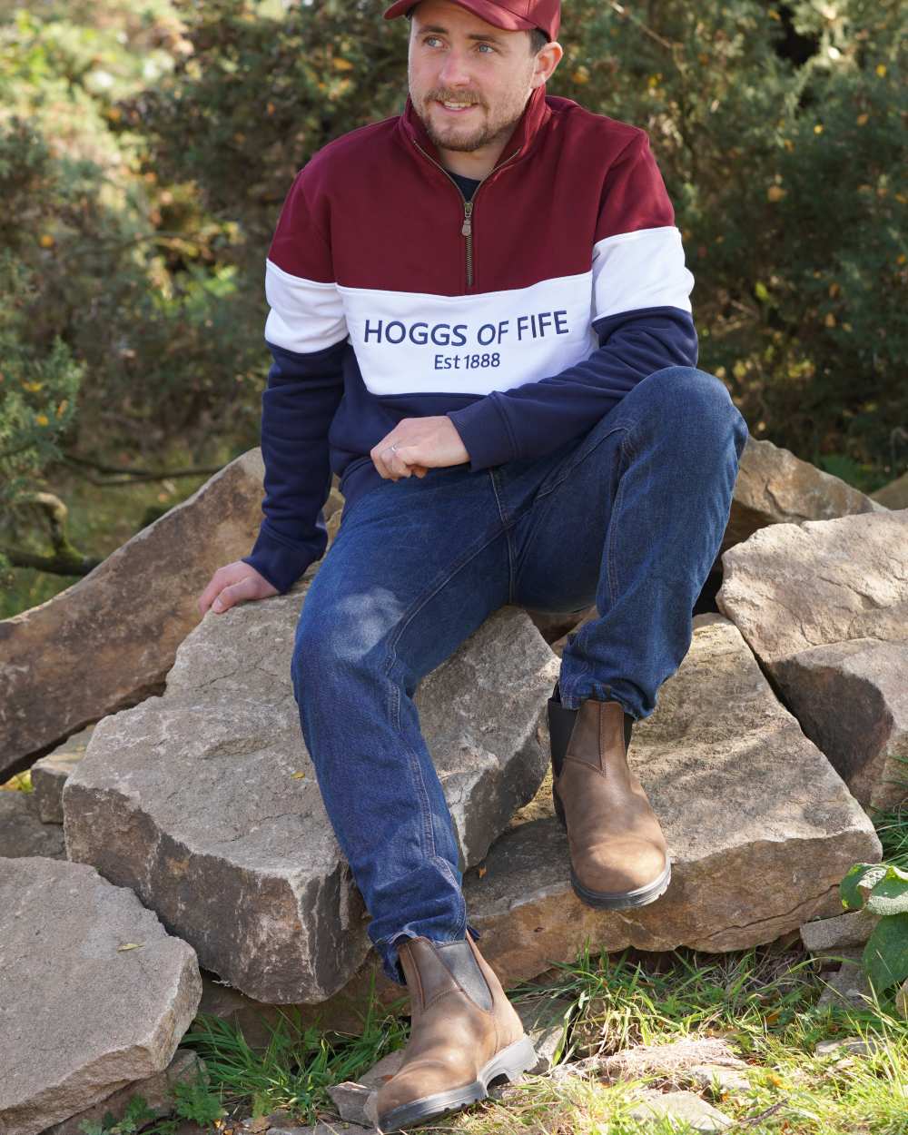 Hoggs of Fife Dumfries 1888 Mens Quarter Zip Sweatshirt - Image 18