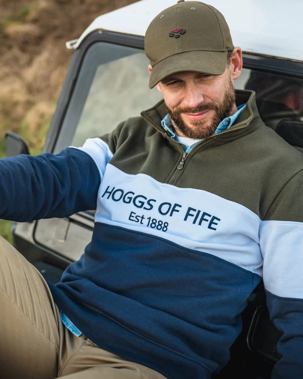 Hoggs of Fife Dumfries 1888 Mens Quarter Zip Sweatshirt - Image 2