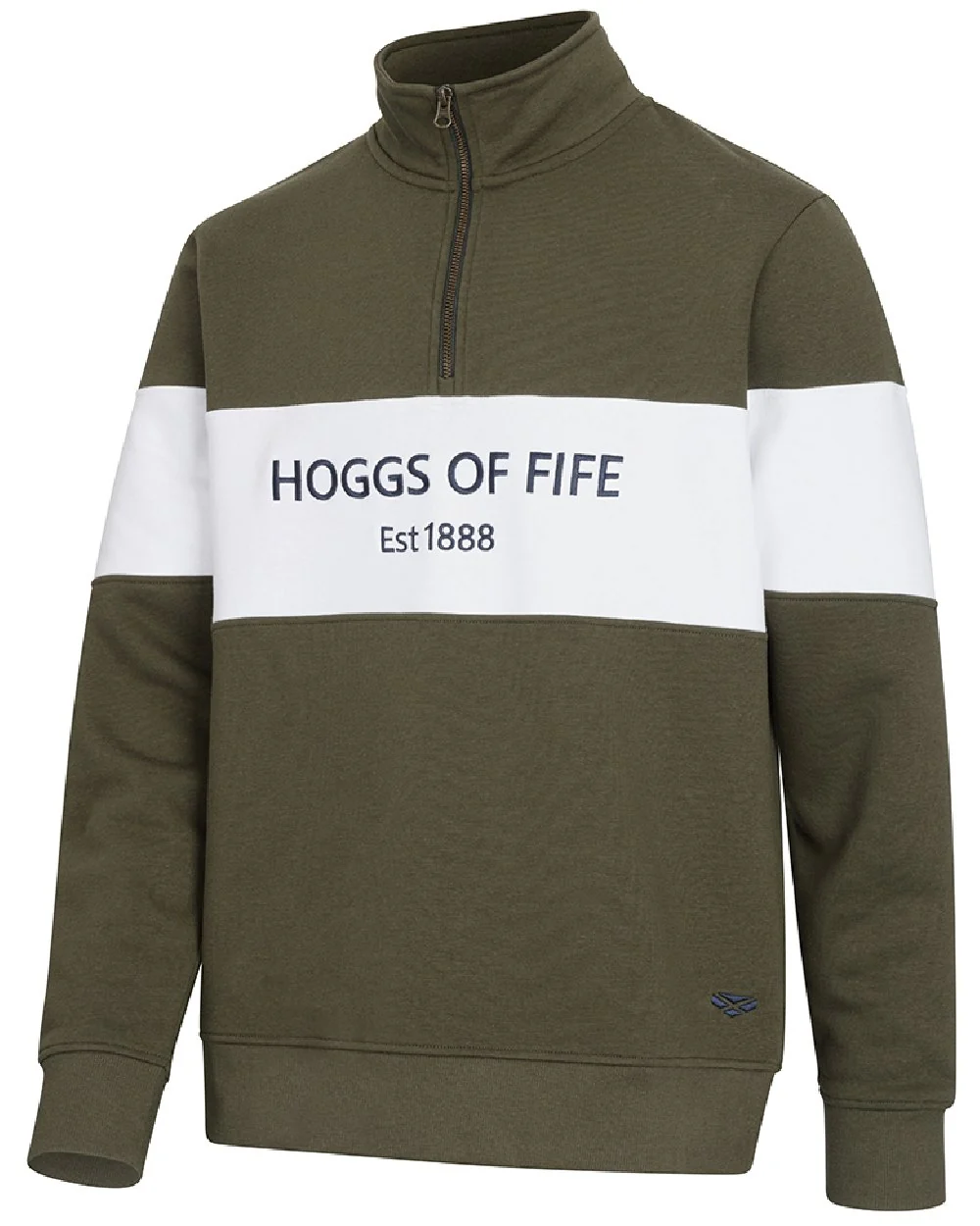Hoggs of Fife Dumfries 1888 Mens Quarter Zip Sweatshirt - Image 3