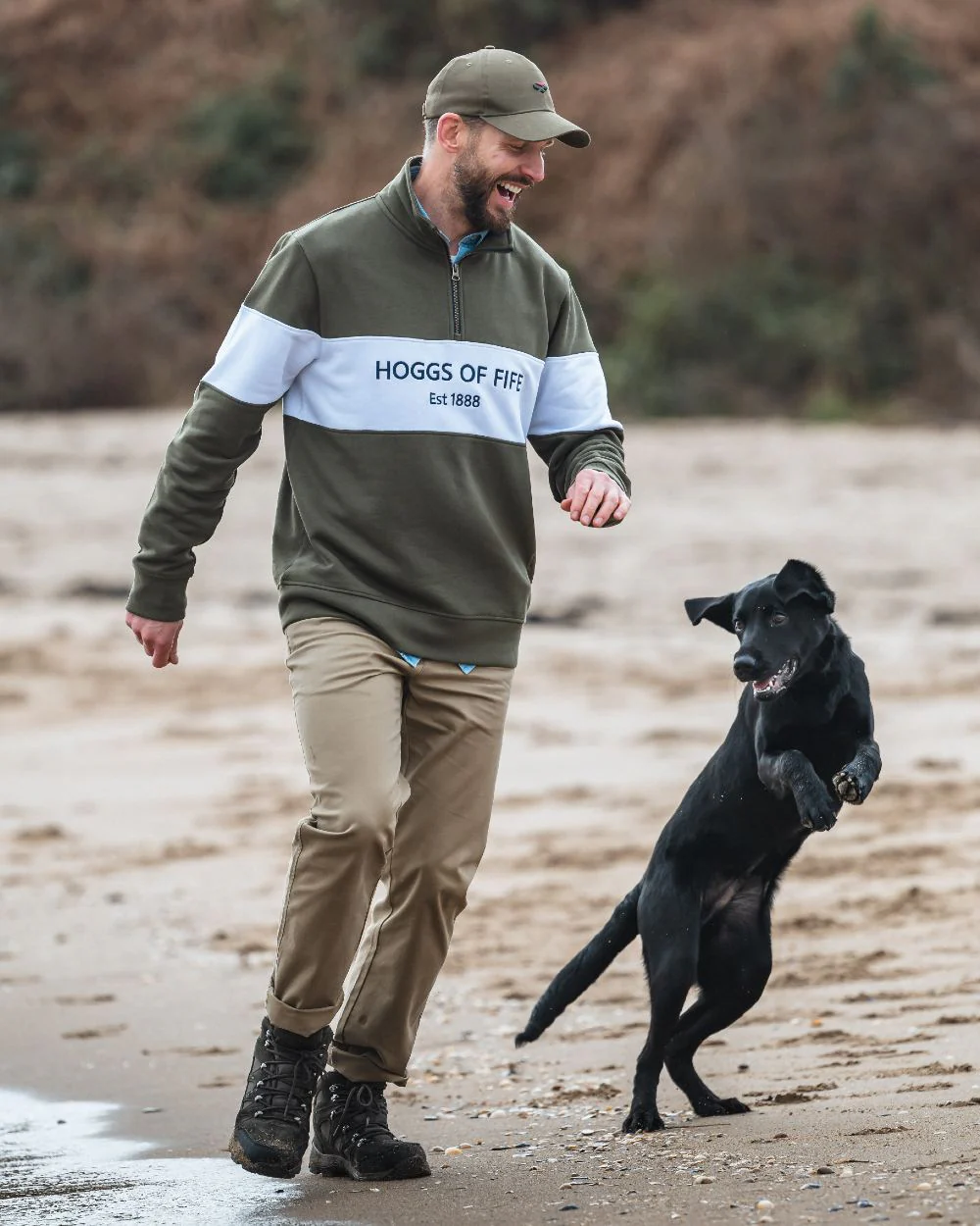 Hoggs of Fife Dumfries 1888 Mens Quarter Zip Sweatshirt - Image 7