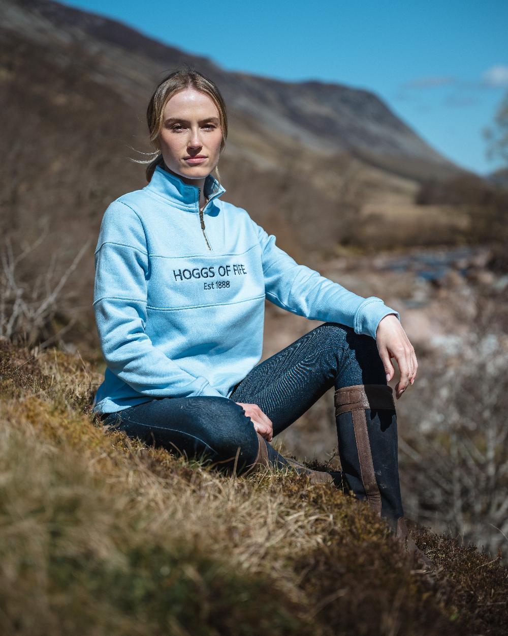 Hoggs of Fife Dumfries 1888 Womens Quarter Zip Sweatshirt - Image 11