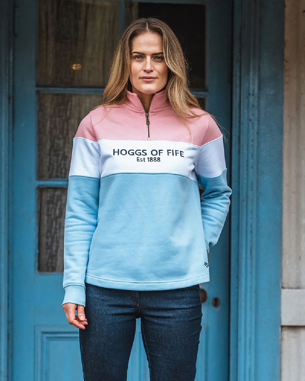 Hoggs of Fife Dumfries 1888 Womens Quarter Zip Sweatshirt - Image 17