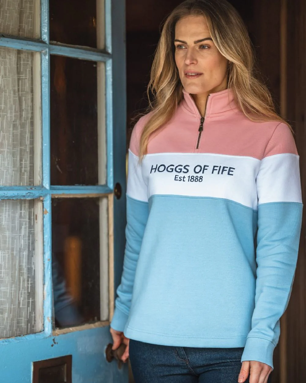 Hoggs of Fife Dumfries 1888 Womens Quarter Zip Sweatshirt - Image 19