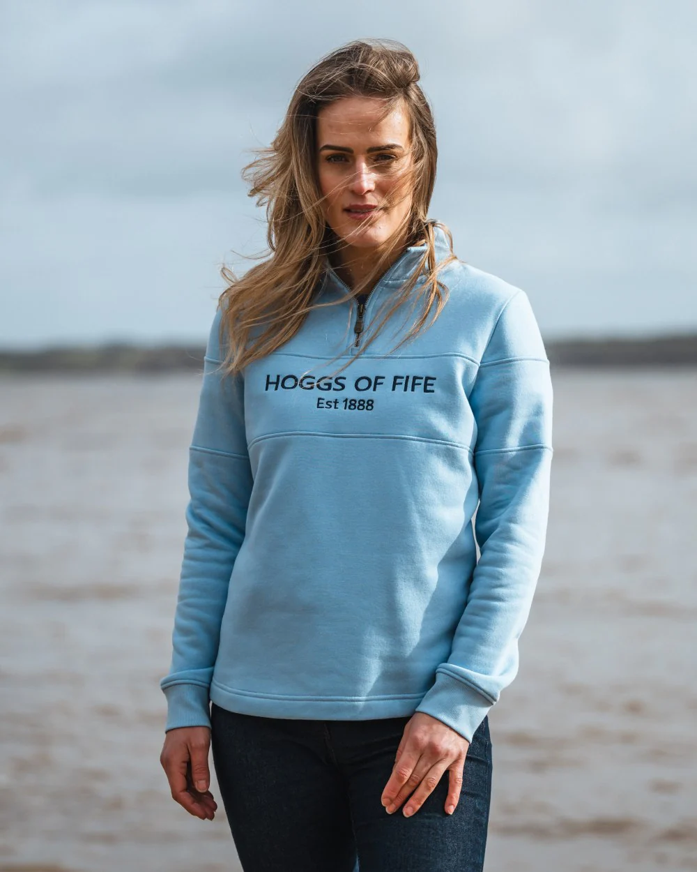 Hoggs of Fife Dumfries 1888 Womens Quarter Zip Sweatshirt - Image 2
