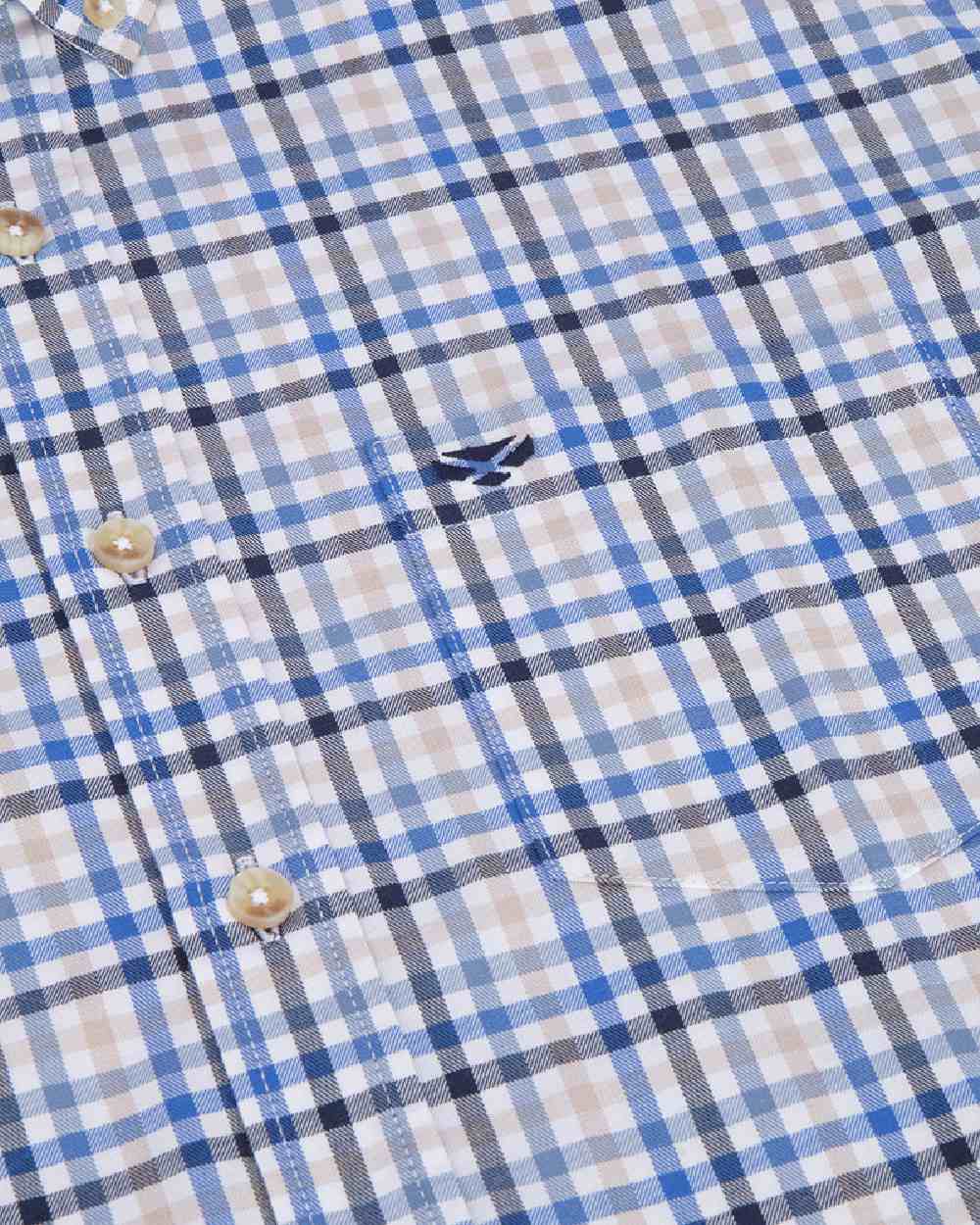 Hoggs of Fife Garvock Cotton Twill Herringbone Check Shirt - Image 13