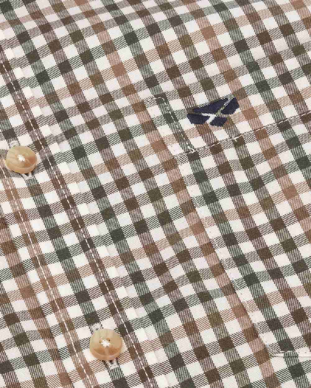 Hoggs of Fife Garvock Cotton Twill Herringbone Check Shirt - Image 5