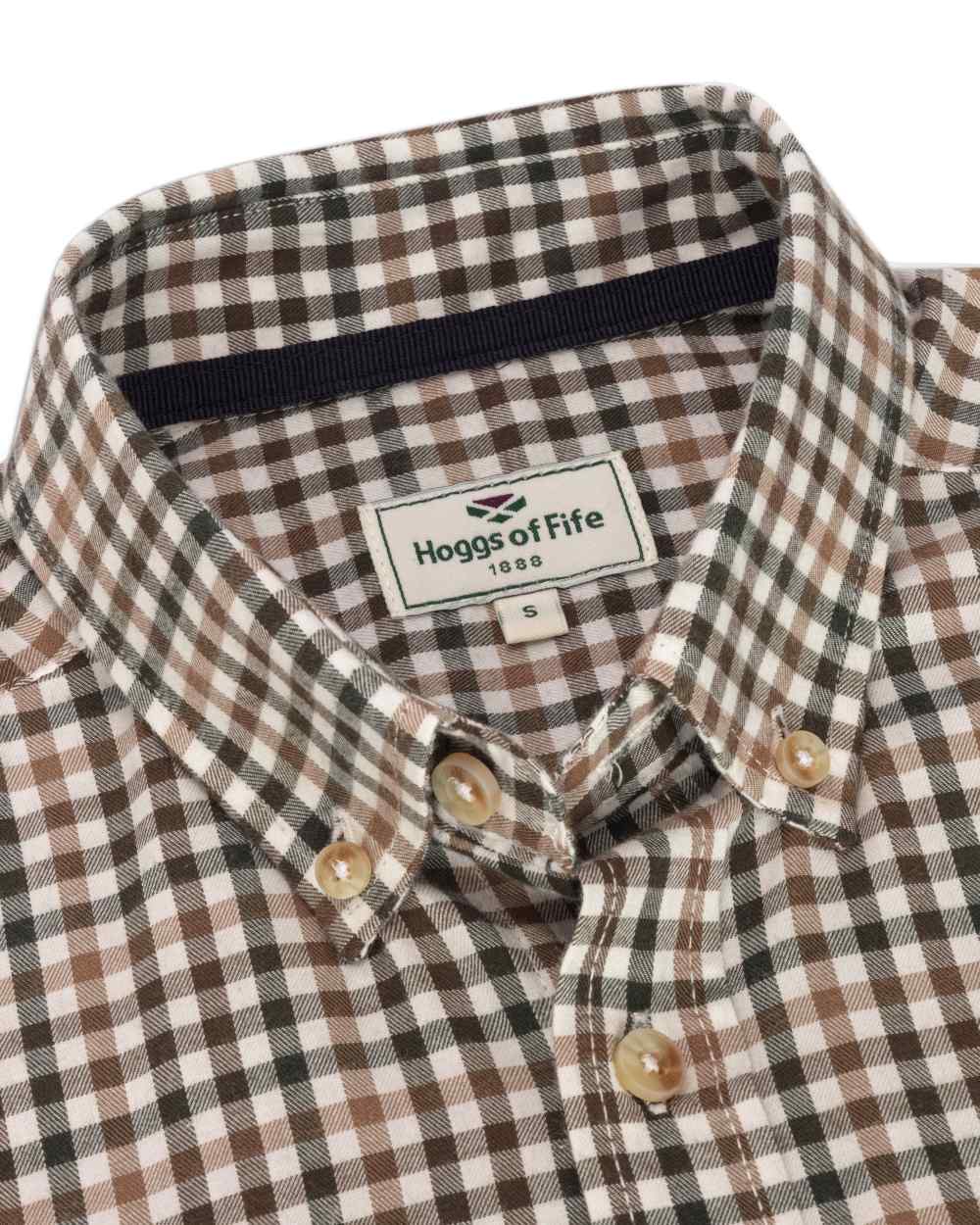 Hoggs of Fife Garvock Cotton Twill Herringbone Check Shirt - Image 6