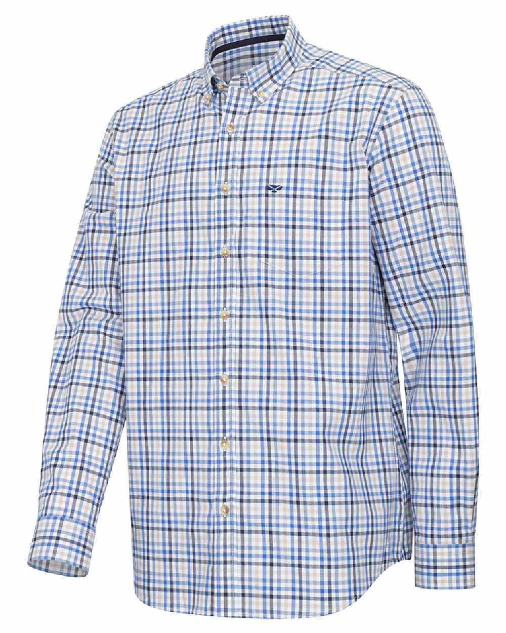 Hoggs of Fife Garvock Cotton Twill Herringbone Check Shirt - Image 8