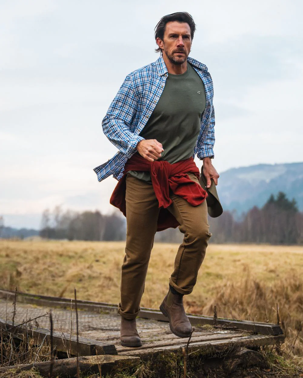 Hoggs of Fife Garvock Cotton Twill Herringbone Check Shirt - Image 9