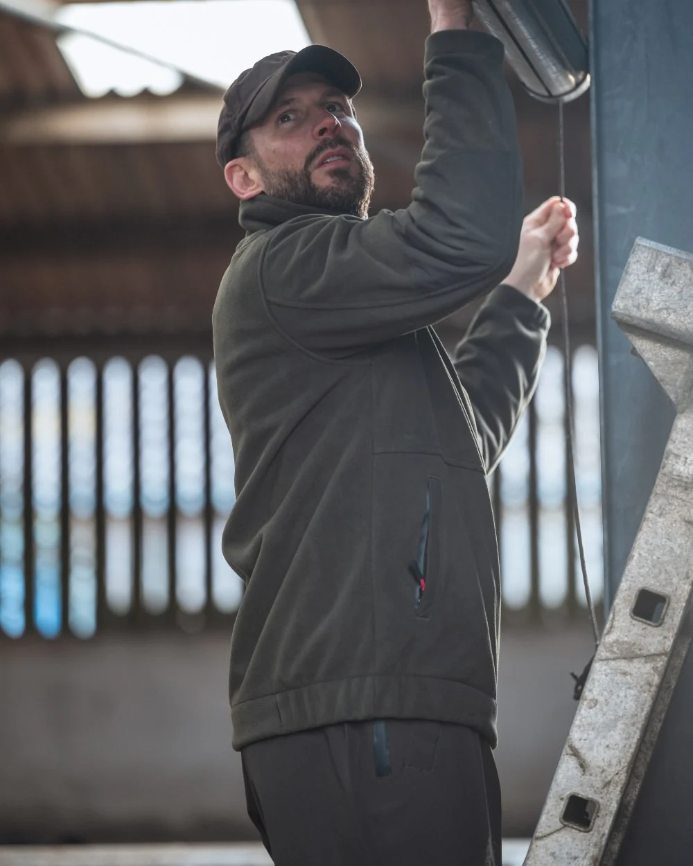 Hoggs of Fife Green King II 1/4 Zip Bonded Fleece - Image 3