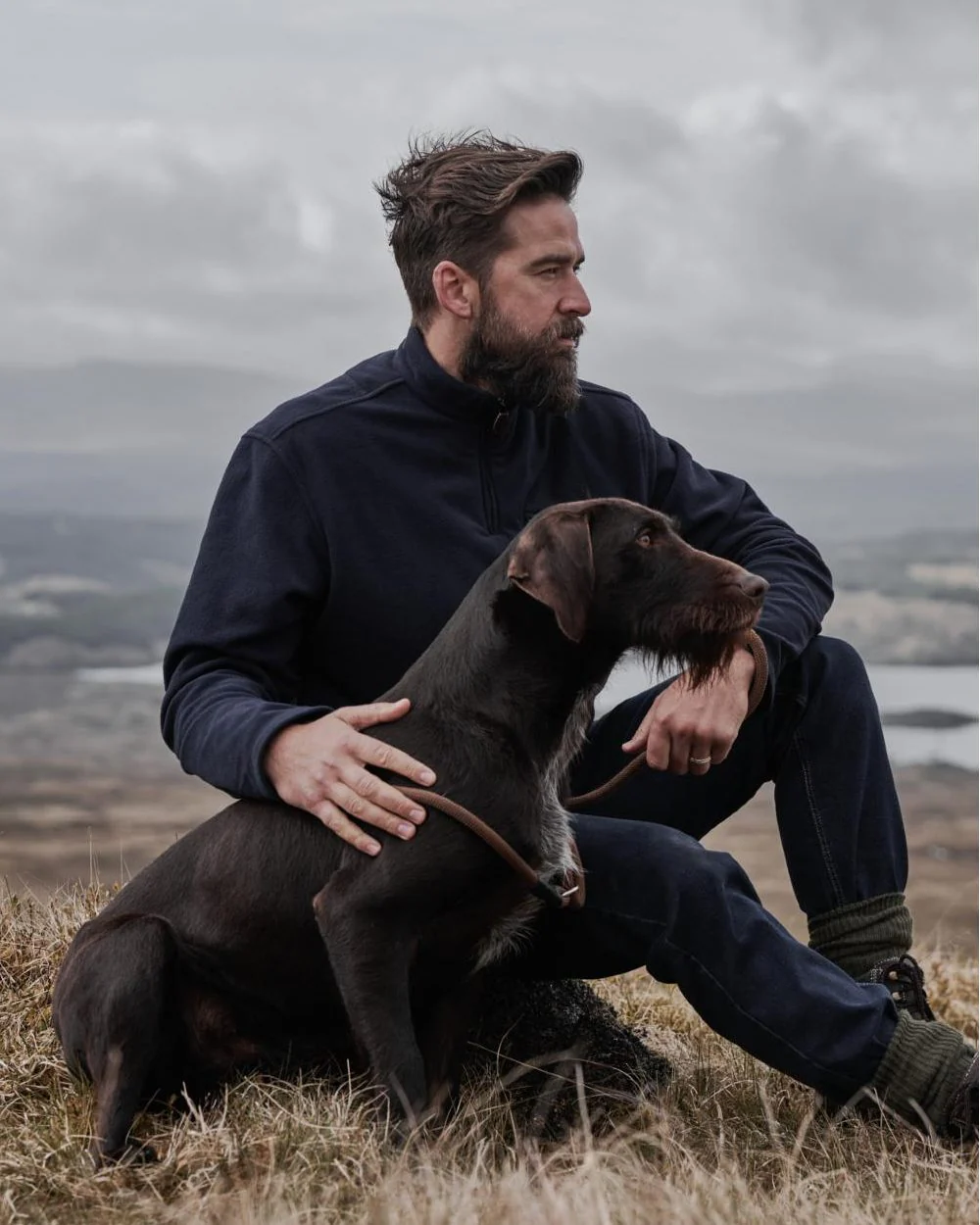 Hoggs of Fife Islander 1/4 Zip Micro Fleece Shirt - Image 13