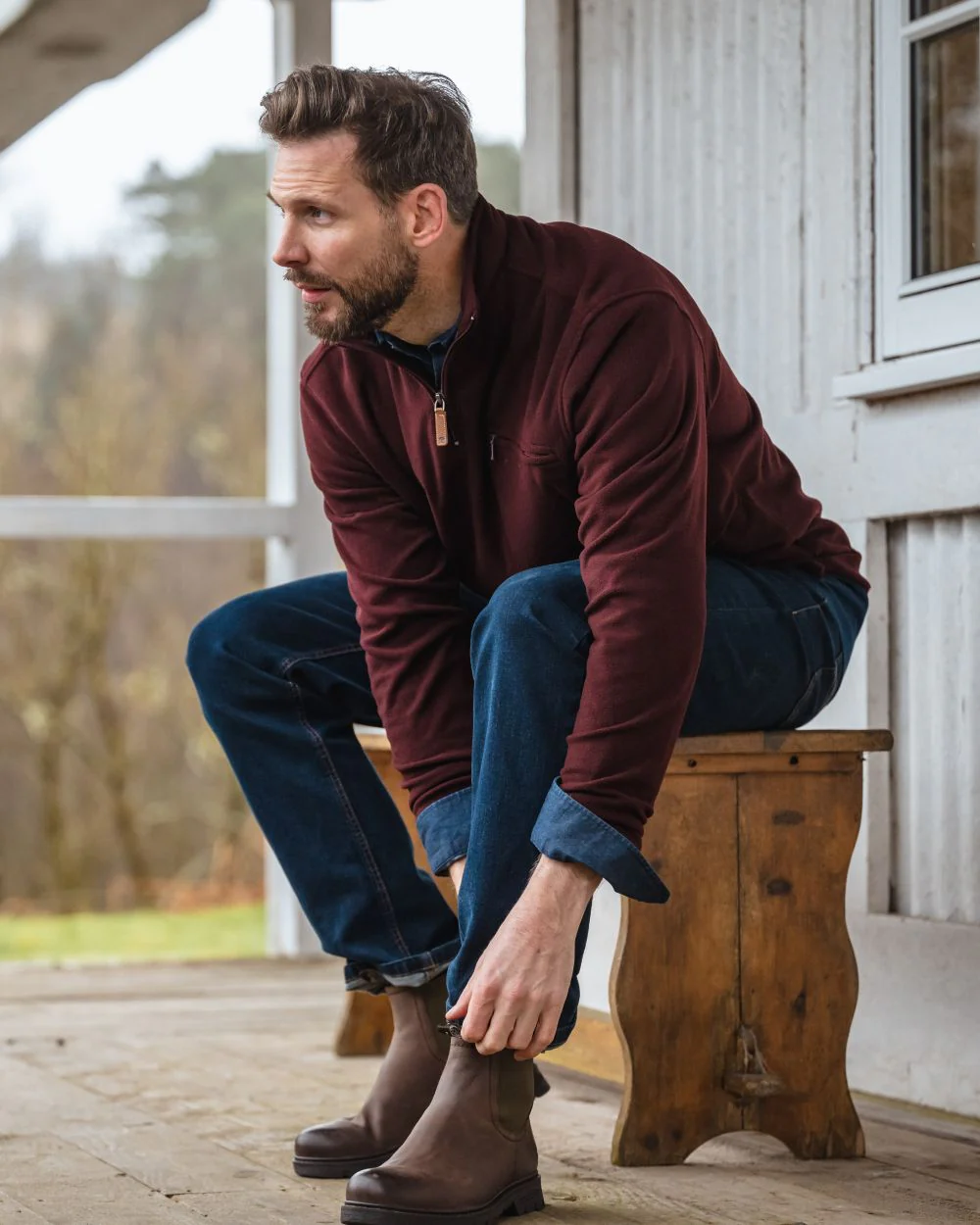 Hoggs of Fife Islander 1/4 Zip Micro Fleece Shirt - Image 4