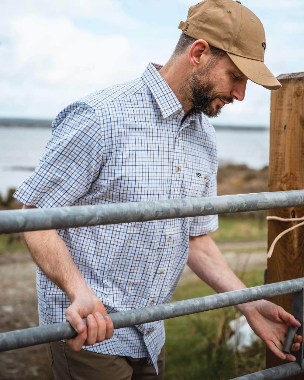 Hoggs of Fife Kessock Tattersall Short Sleeved Shirt - Image 7