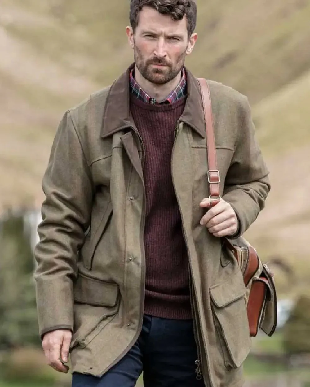 Hoggs of Fife Kinloch Technical Tweed Field Coat - Image 2