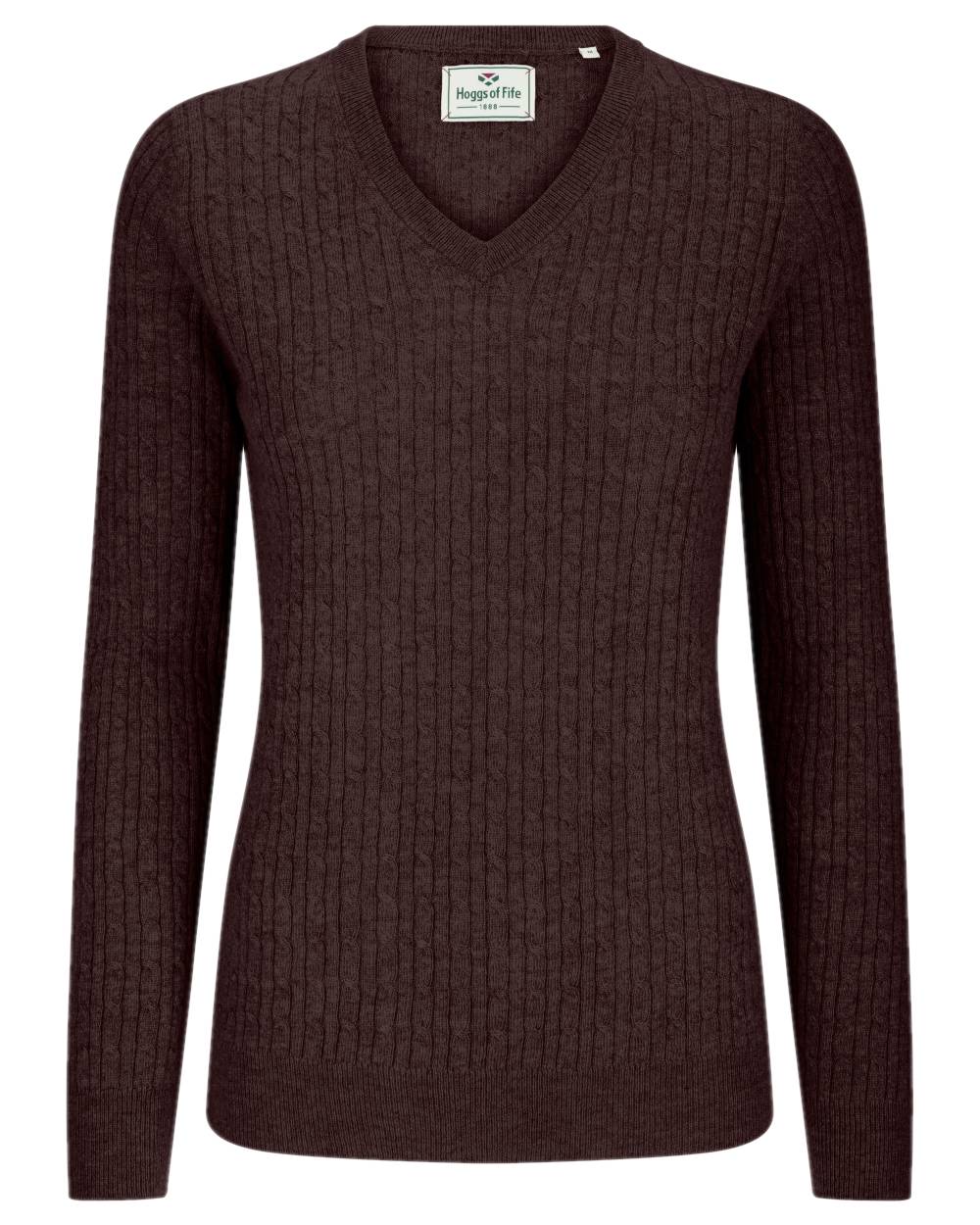 Hoggs of Fife Lauder Ladies Cable Pullover - Image 8