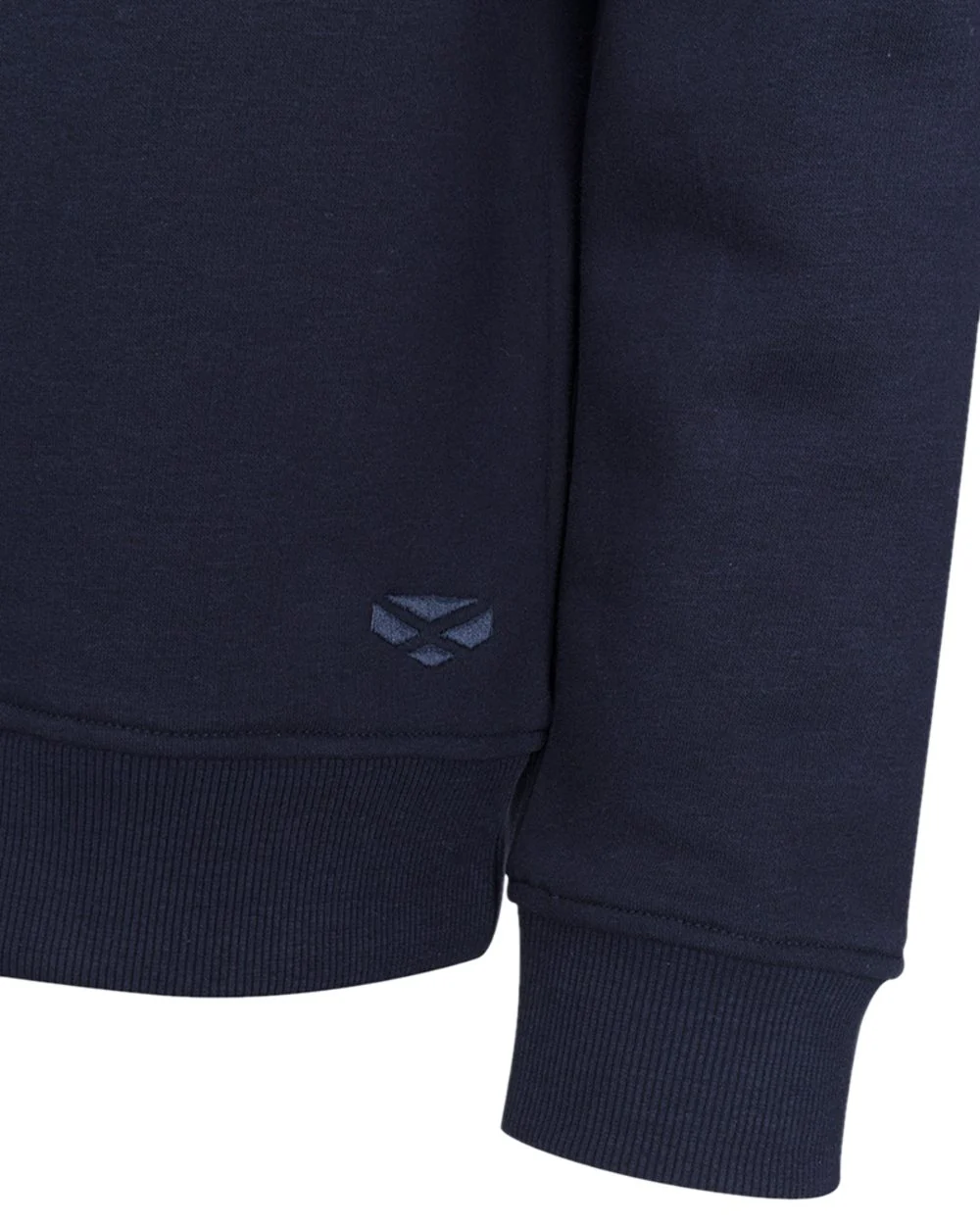 Hoggs of Fife Mens Galloway 1888 Plain Quarter Zip Sweatshirt - Image 4