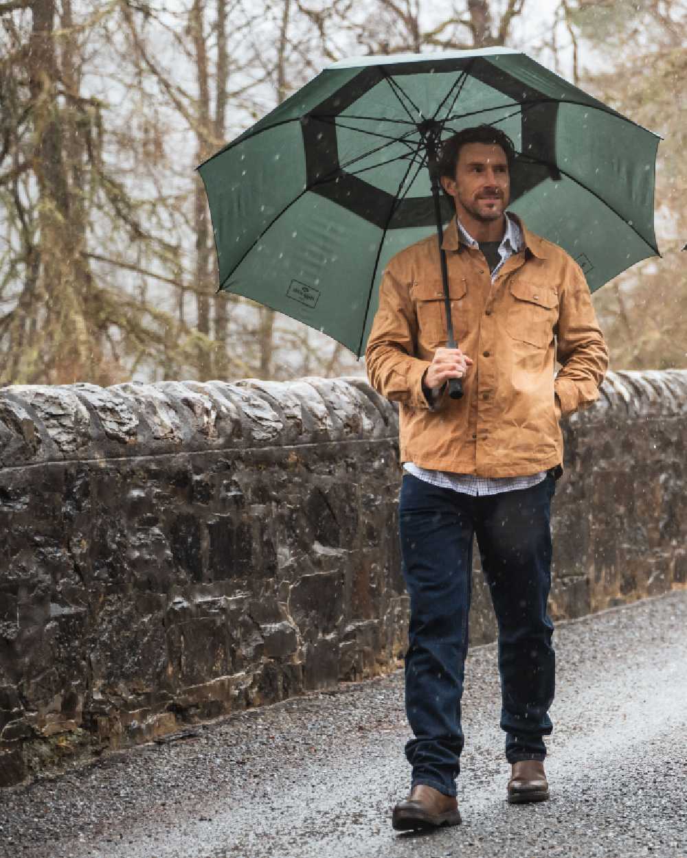 Hoggs of Fife Mens Huntly Waxed Canvas Utility Overshirt - Image 11