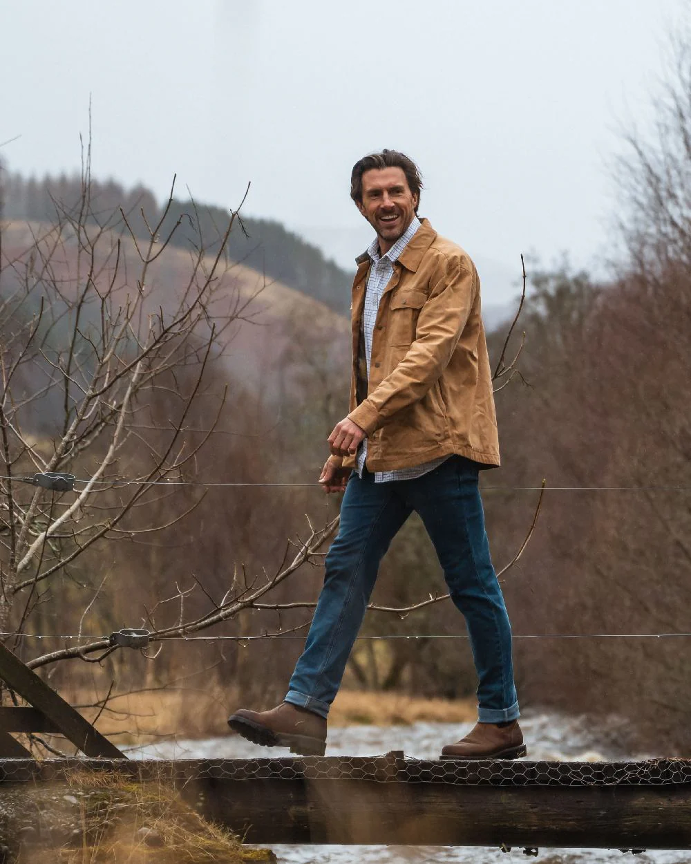 Hoggs of Fife Mens Huntly Waxed Canvas Utility Overshirt - Image 12