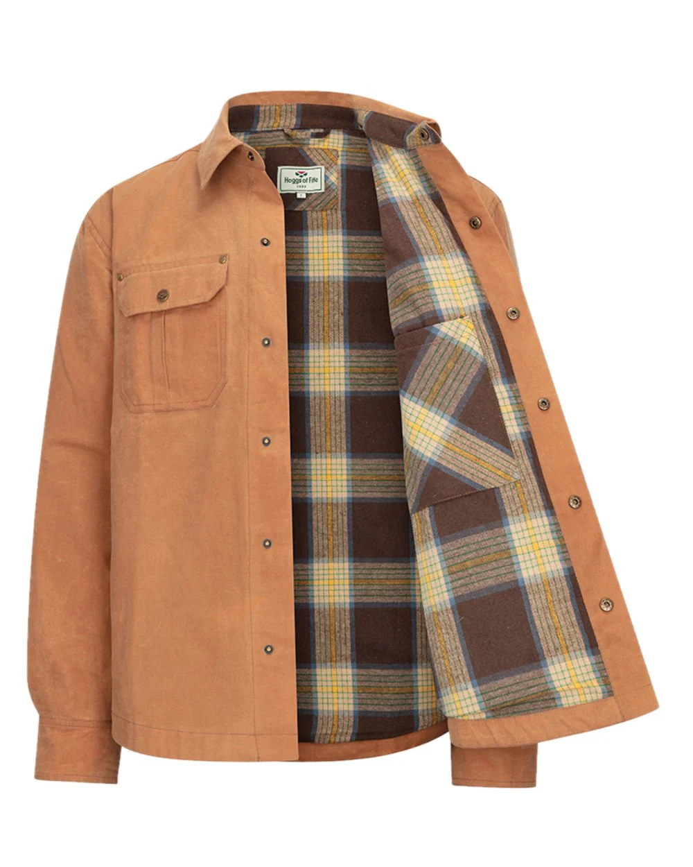 Hoggs of Fife Mens Huntly Waxed Canvas Utility Overshirt - Image 13
